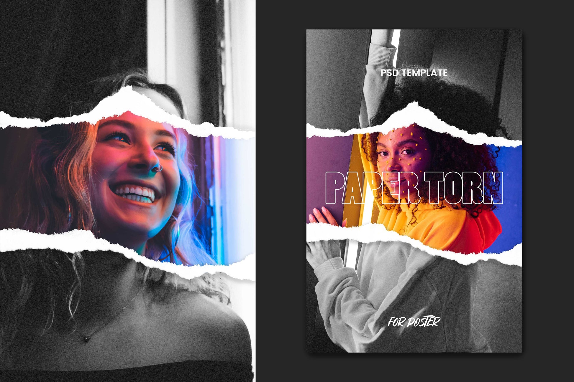 20 Deluxe Portrait + Poster Photoshop Templates Bundle - Photoboto