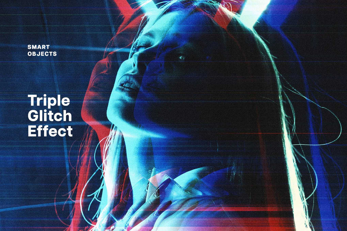 31-In-1 Cyber Distortion Photoshop Effects Bundle