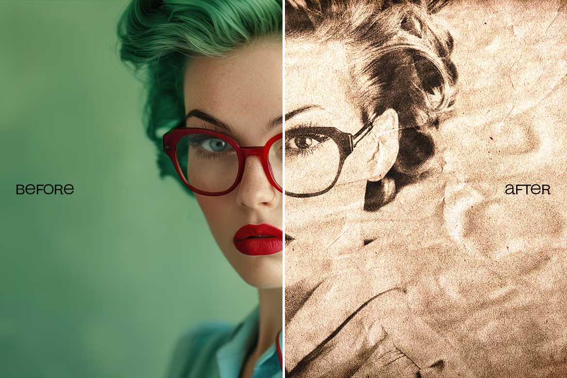 20 Retro Reimagined Photoshop Templates Pack - Photoboto