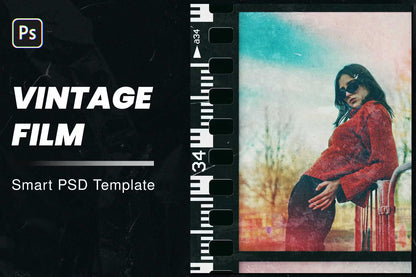 23 Realistic Vintage Photoshop Templates Bundle - Photoboto