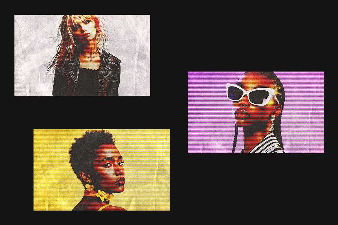 20 Retro Reimagined Photoshop Templates Pack - Photoboto