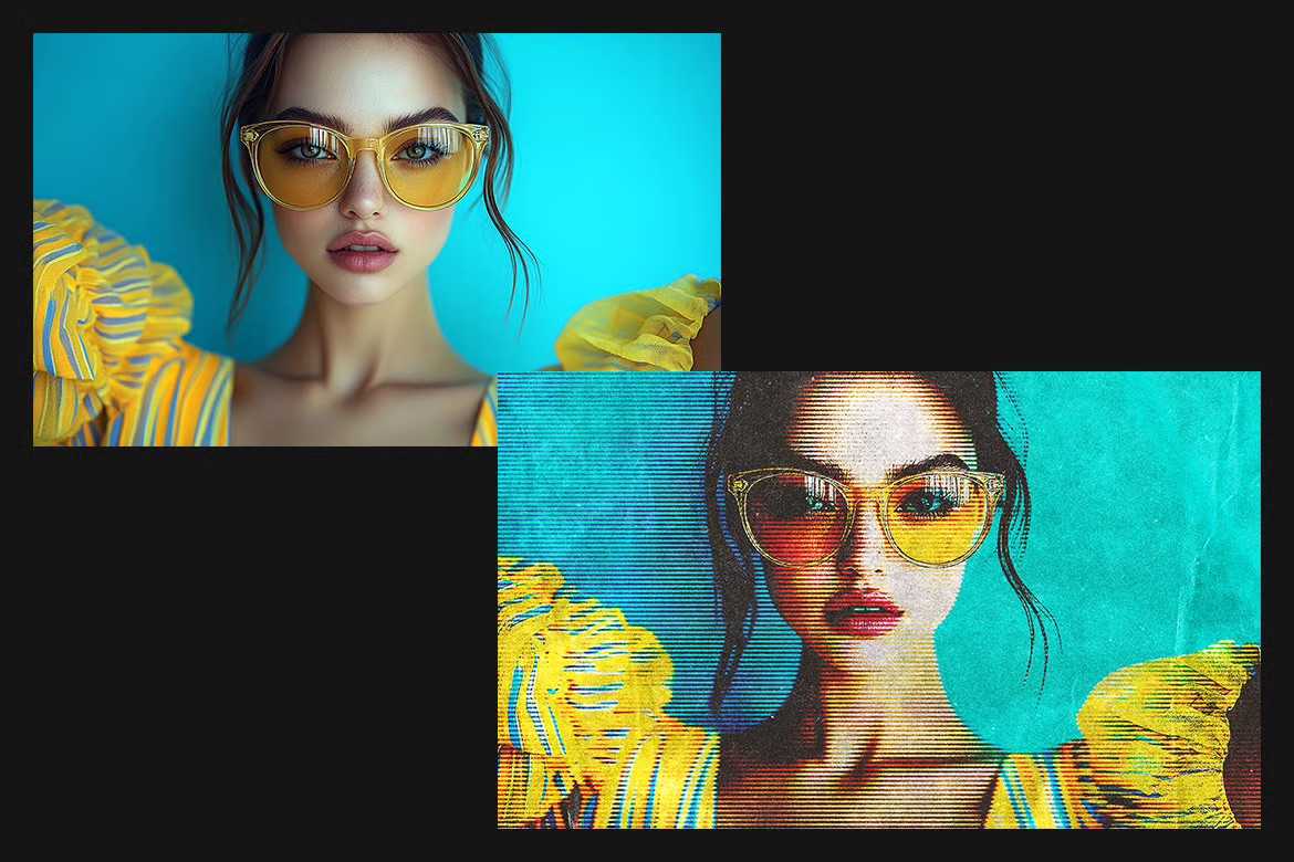 20 Retro Reimagined Photoshop Templates Pack - Photoboto