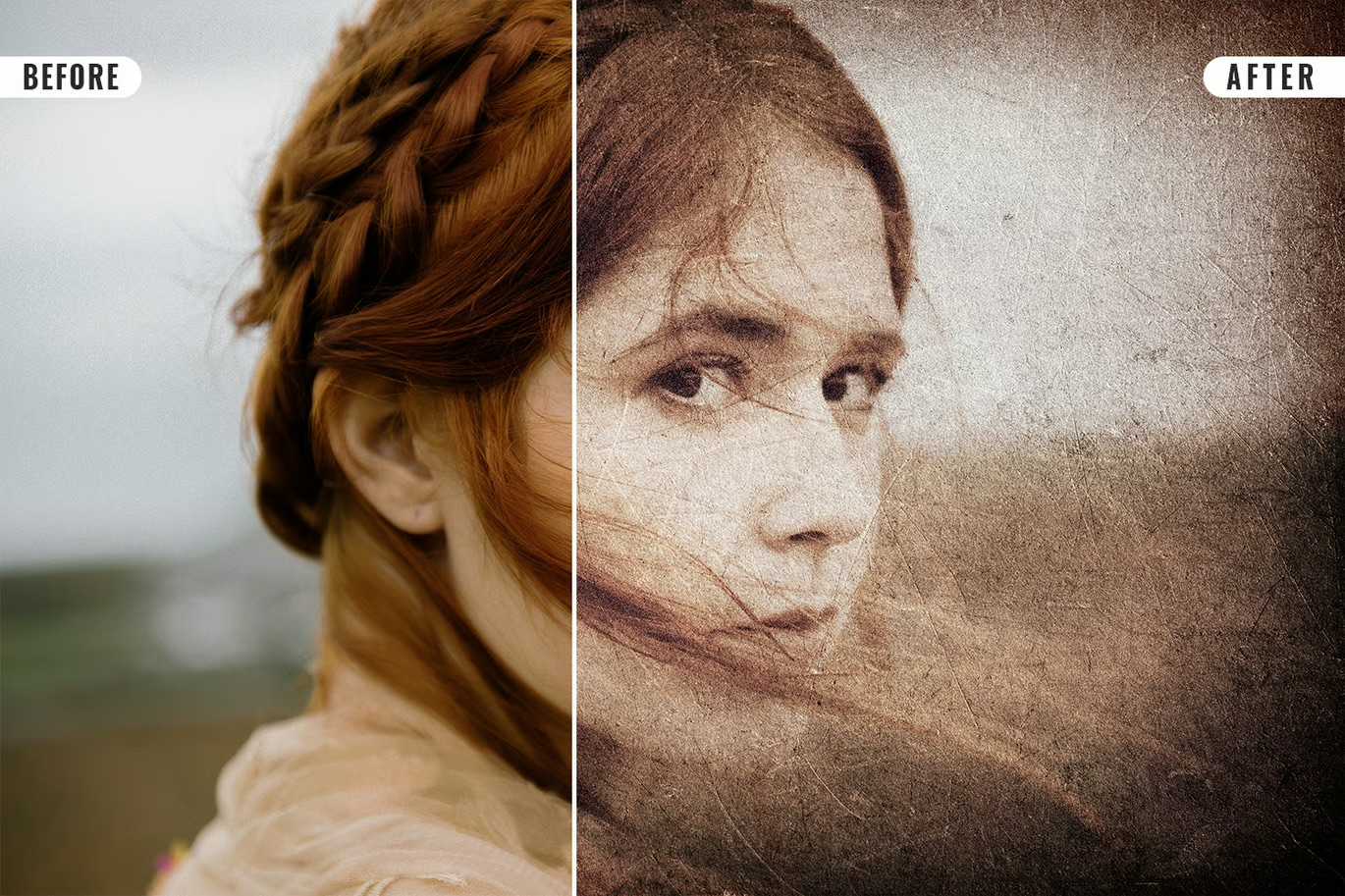 20 Cinematic Vintage Photoshop Effects Pack