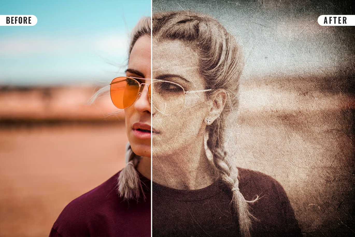 20 Cinematic Vintage Photoshop Effects Pack