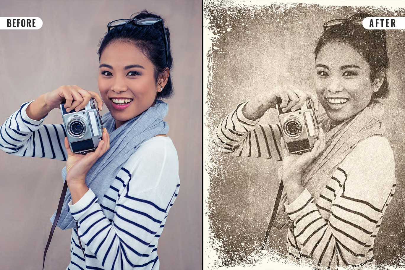 20 Cinematic Vintage Photoshop Effects Pack
