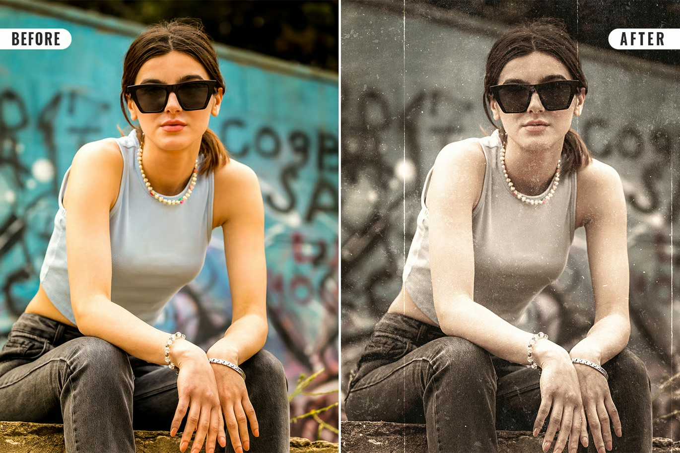 19 Aged Vintage Photoshop Effects Bundle