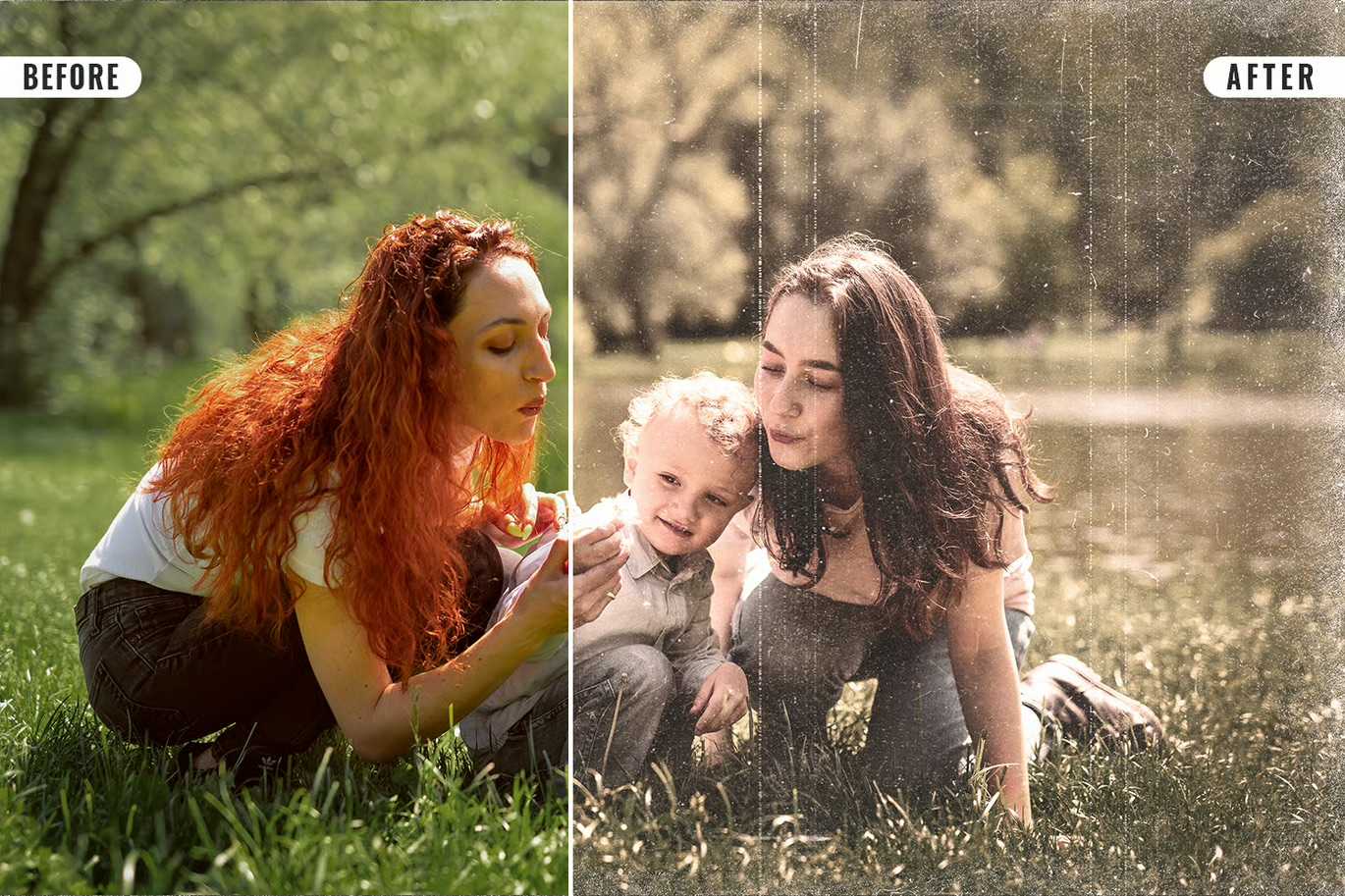 19 Aged Vintage Photoshop Effects Bundle