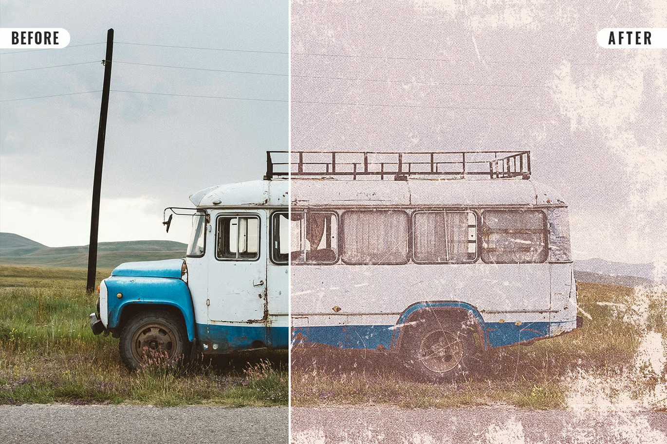 19 Aged Vintage Photoshop Effects Bundle
