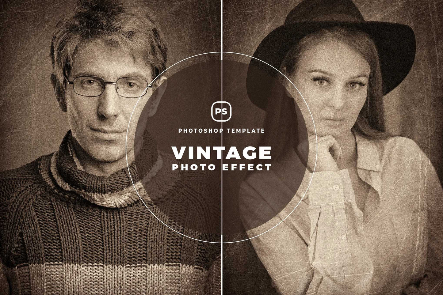 19 Aged Vintage Photoshop Effects Bundle