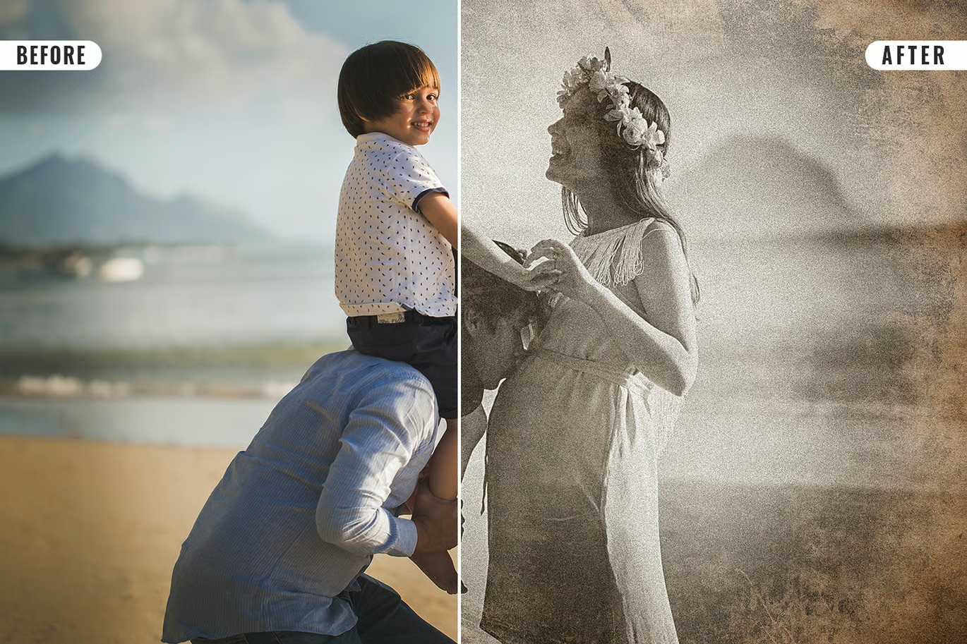 19 Aged Vintage Photoshop Effects Bundle