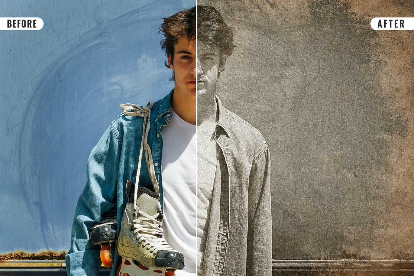 19 Aged Vintage Photoshop Effects Bundle