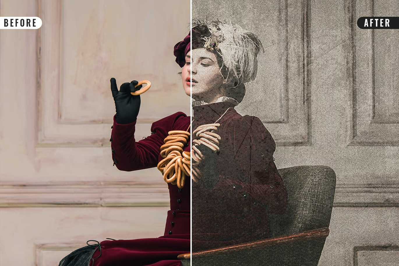 20 Cinematic Vintage Photoshop Effects Pack