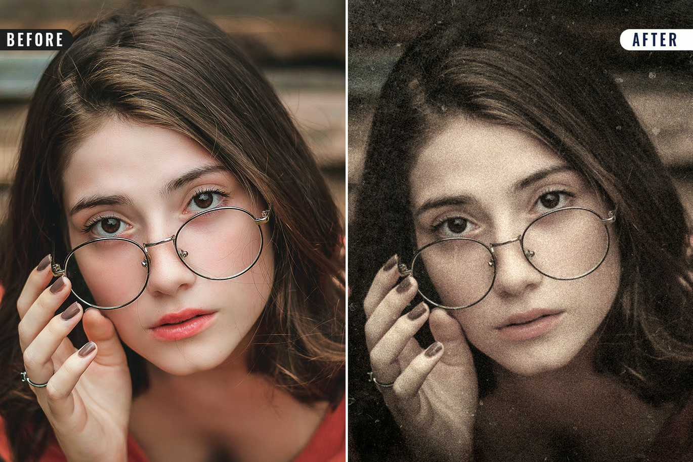 19 Aged Vintage Photoshop Effects Bundle