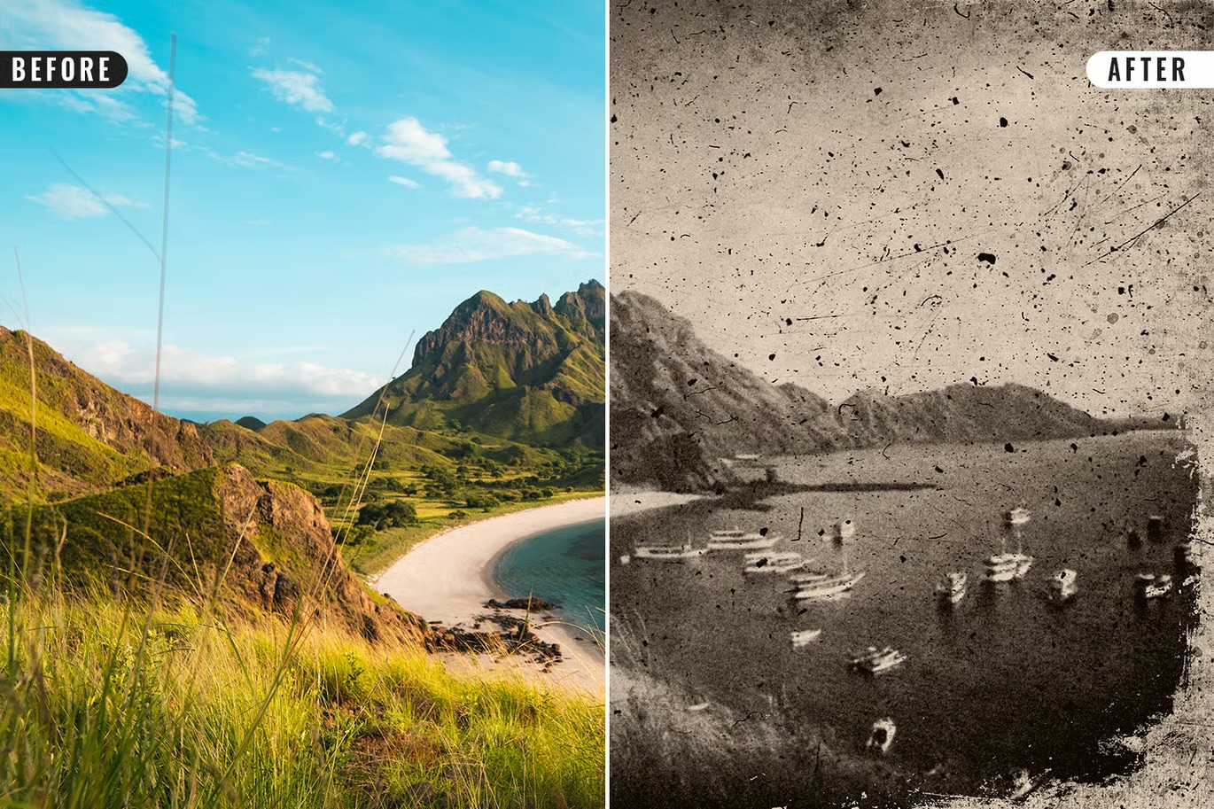 19 Aged Vintage Photoshop Effects Bundle