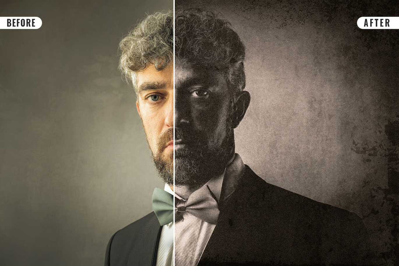 20 Cinematic Vintage Photoshop Effects Pack