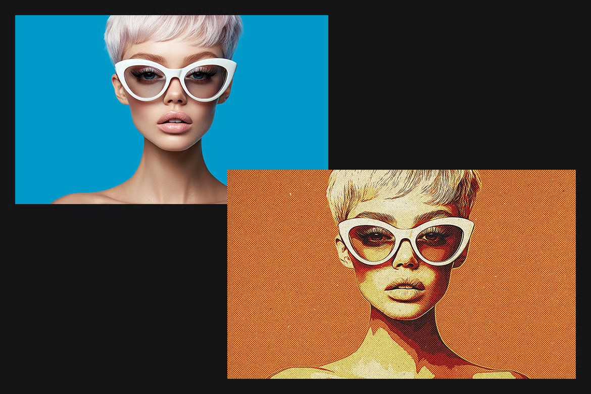 20 Retro Reimagined Photoshop Templates Pack - Photoboto