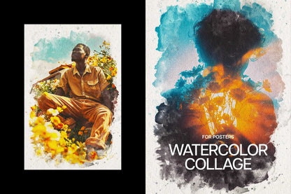 17-In-1 Textured Watercolor Photoshop Effects Bundle