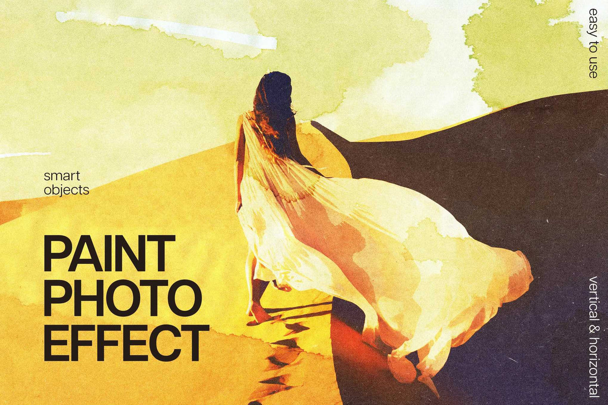 17-In-1 Textured Watercolor Photoshop Effects Bundle