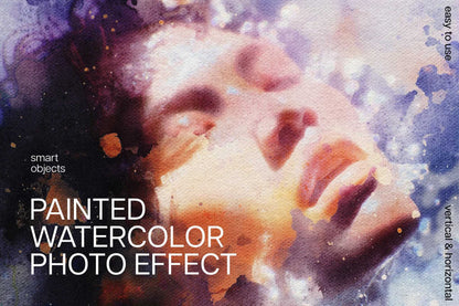 17-In-1 Textured Watercolor Photoshop Effects Bundle