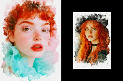 17-In-1 Textured Watercolor Photoshop Effects Bundle