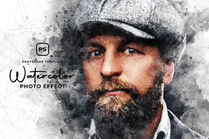21 Painterly Watercolor Photoshop Effects Collection