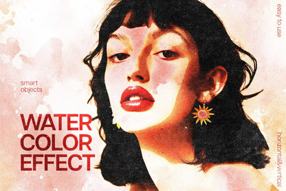 17-In-1 Textured Watercolor Photoshop Effects Bundle