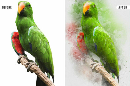 22 Fluid Watercolor Photoshop Effects Collection