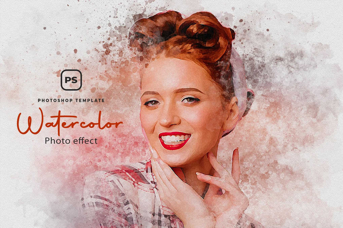 21 Painterly Watercolor Photoshop Effects Collection