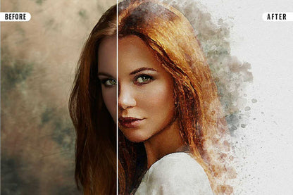 22 Fluid Watercolor Photoshop Effects Collection