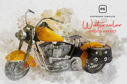 22 Fluid Watercolor Photoshop Effects Collection
