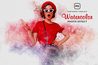 21 Painterly Watercolor Photoshop Effects Collection
