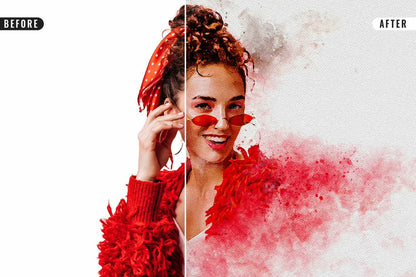 21 Painterly Watercolor Photoshop Effects Collection
