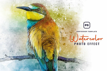 22 Fluid Watercolor Photoshop Effects Collection