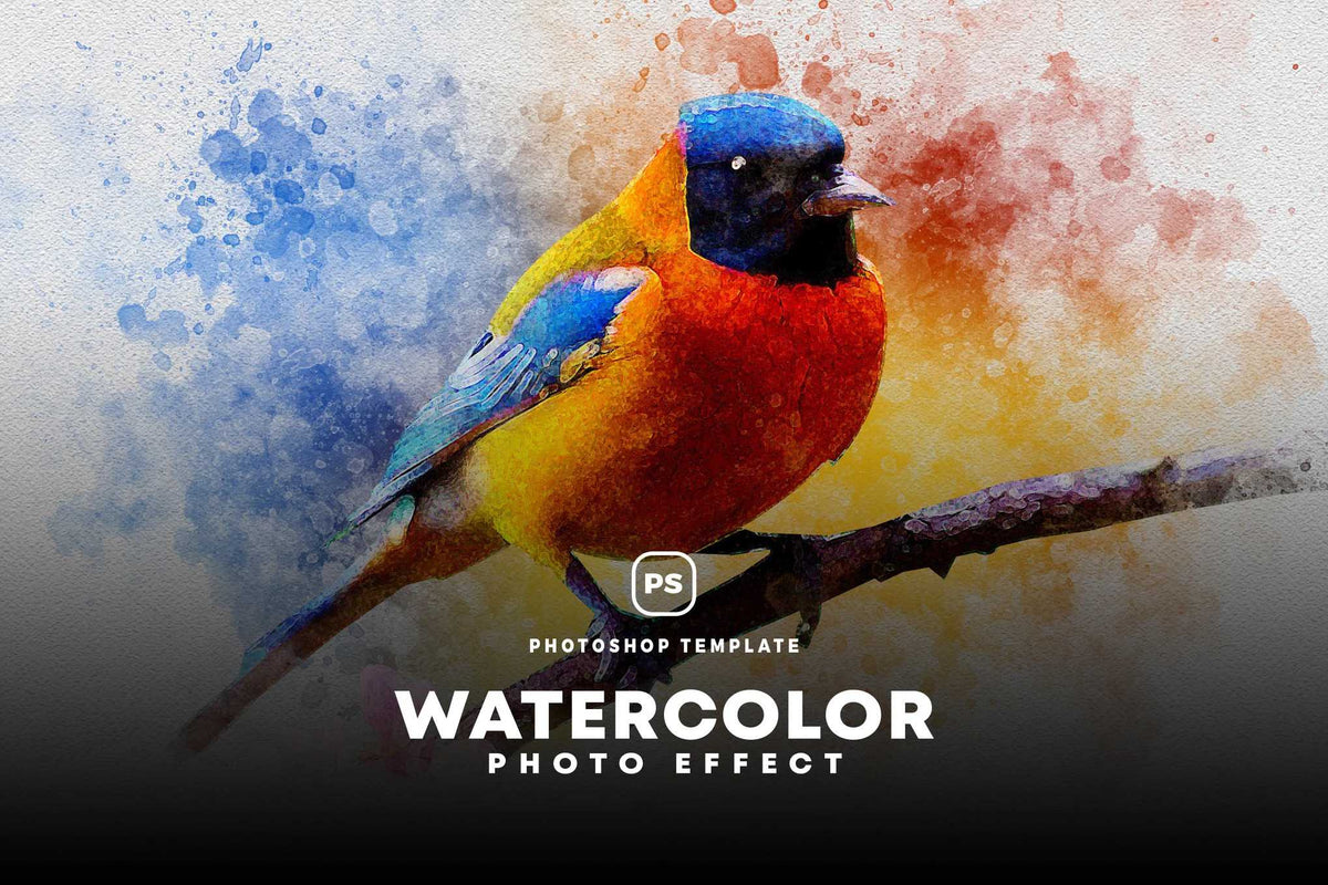 22 Fluid Watercolor Photoshop Effects Collection