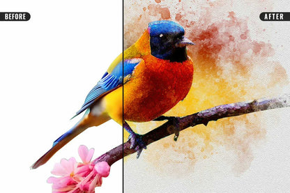 22 Fluid Watercolor Photoshop Effects Collection