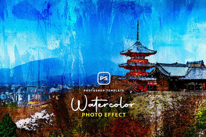21 Painterly Watercolor Photoshop Effects Collection