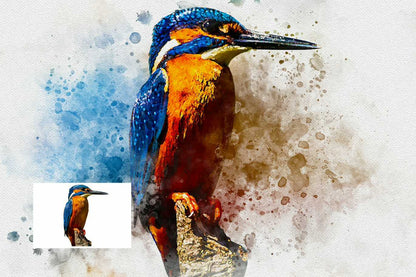 21 Painterly Watercolor Photoshop Effects Collection