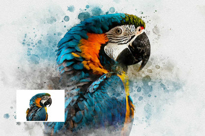 21 Painterly Watercolor Photoshop Effects Collection