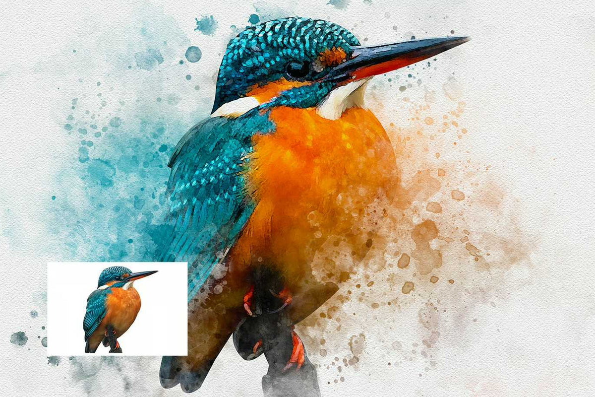 21 Painterly Watercolor Photoshop Effects Collection
