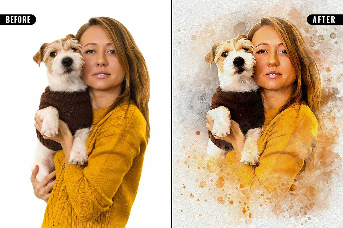 21 Painterly Watercolor Photoshop Effects Collection