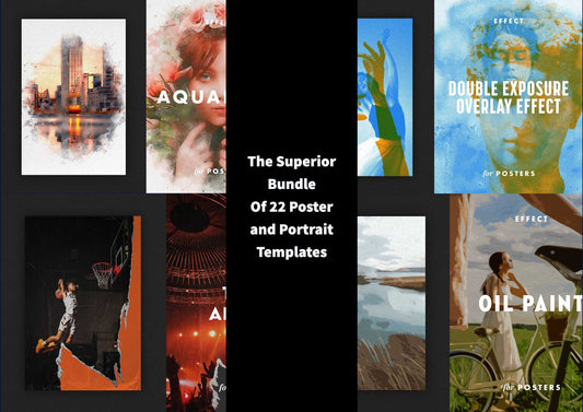 The Superior Bundle Of 22 Poster and Portrait Templates - Photoboto