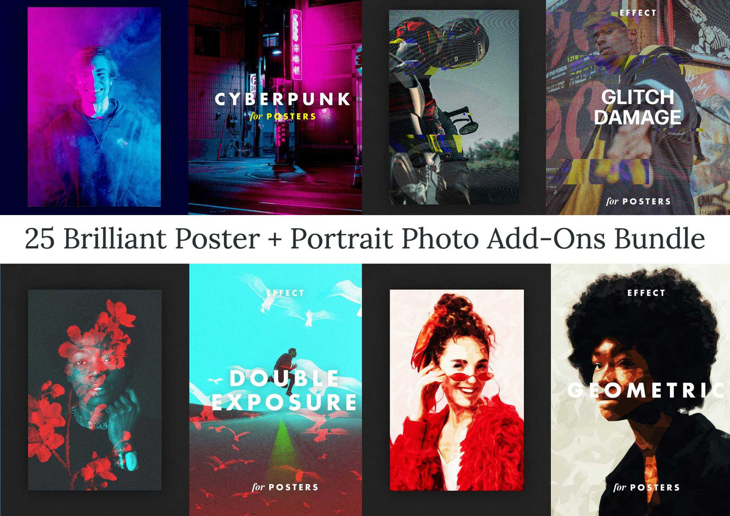 25 Brilliant Poster + Portrait Photo Add-Ons Bundle - Photoboto