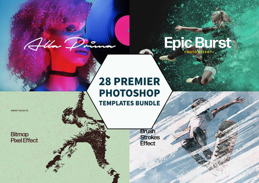 28 Premier Photoshop Templates Bundle - Photoboto