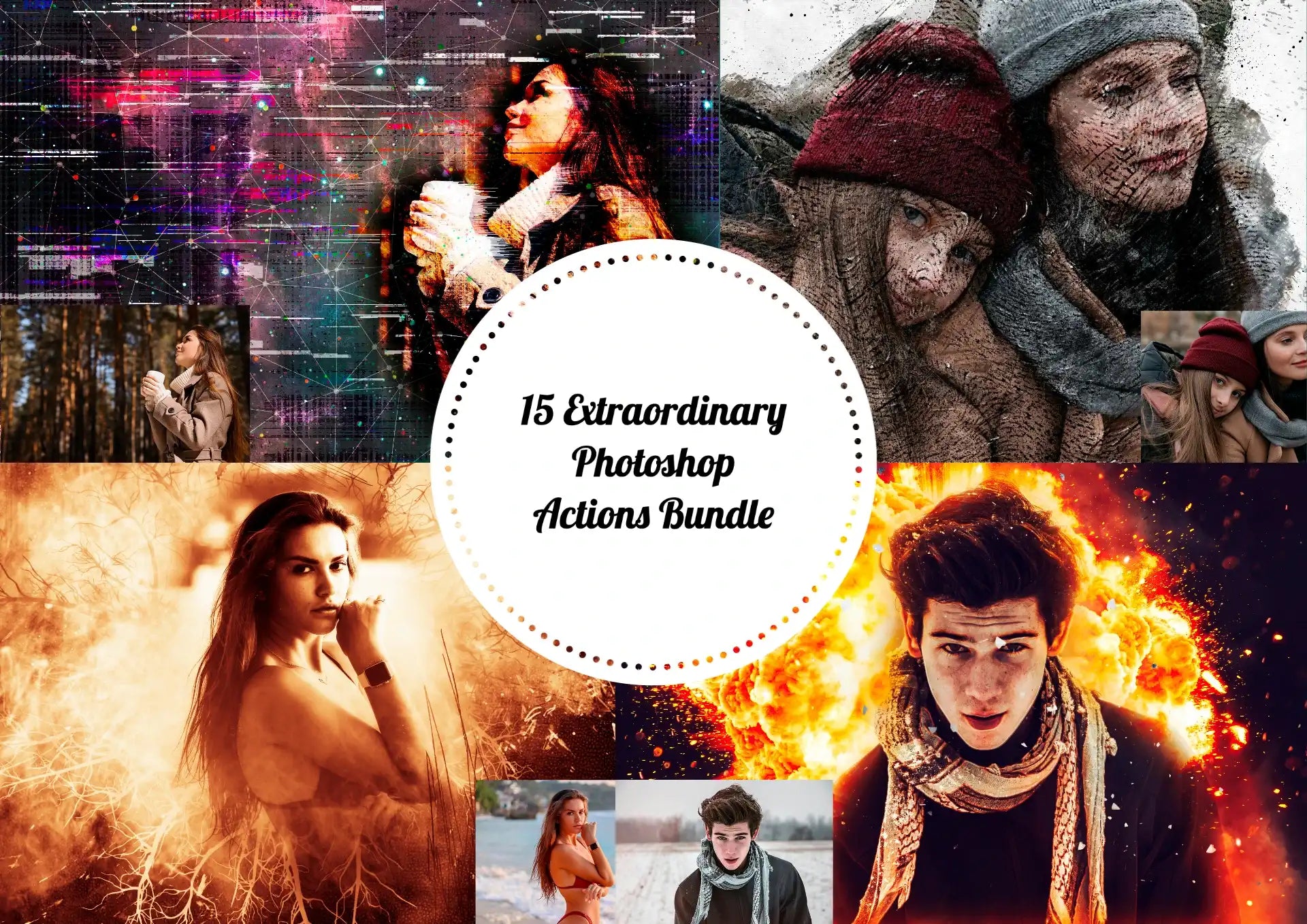 15 Extraordinary Photoshop Actions Bundle - Photoboto