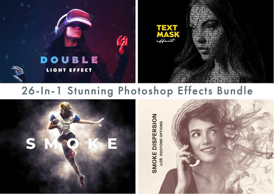 26-In-1 Stunning Photoshop Effects Bundle - Photoboto