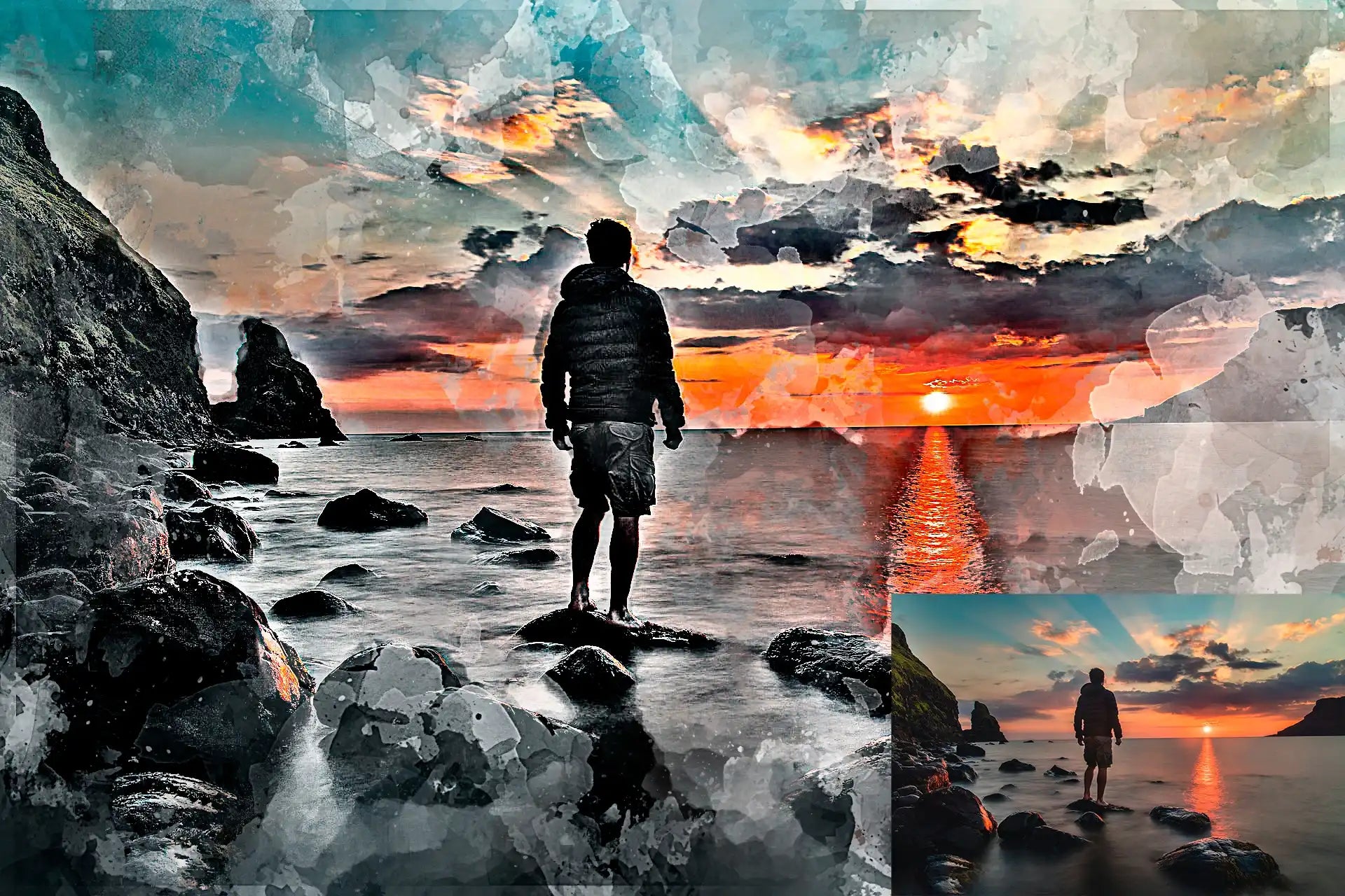 22 Phenomenal Watercolor Photoshop Actions Bundle - Photoboto