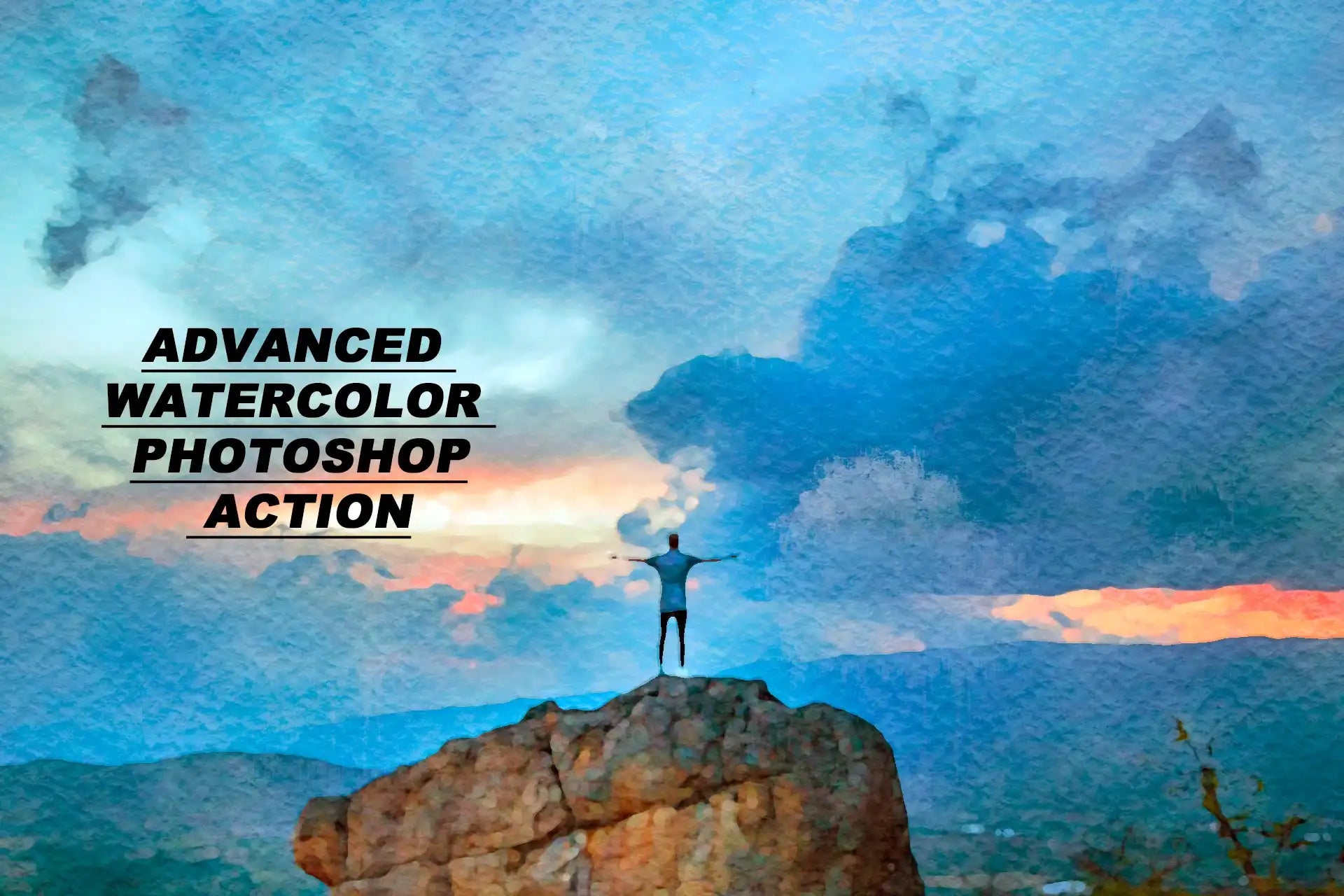 22 Phenomenal Watercolor Photoshop Actions Bundle - Photoboto