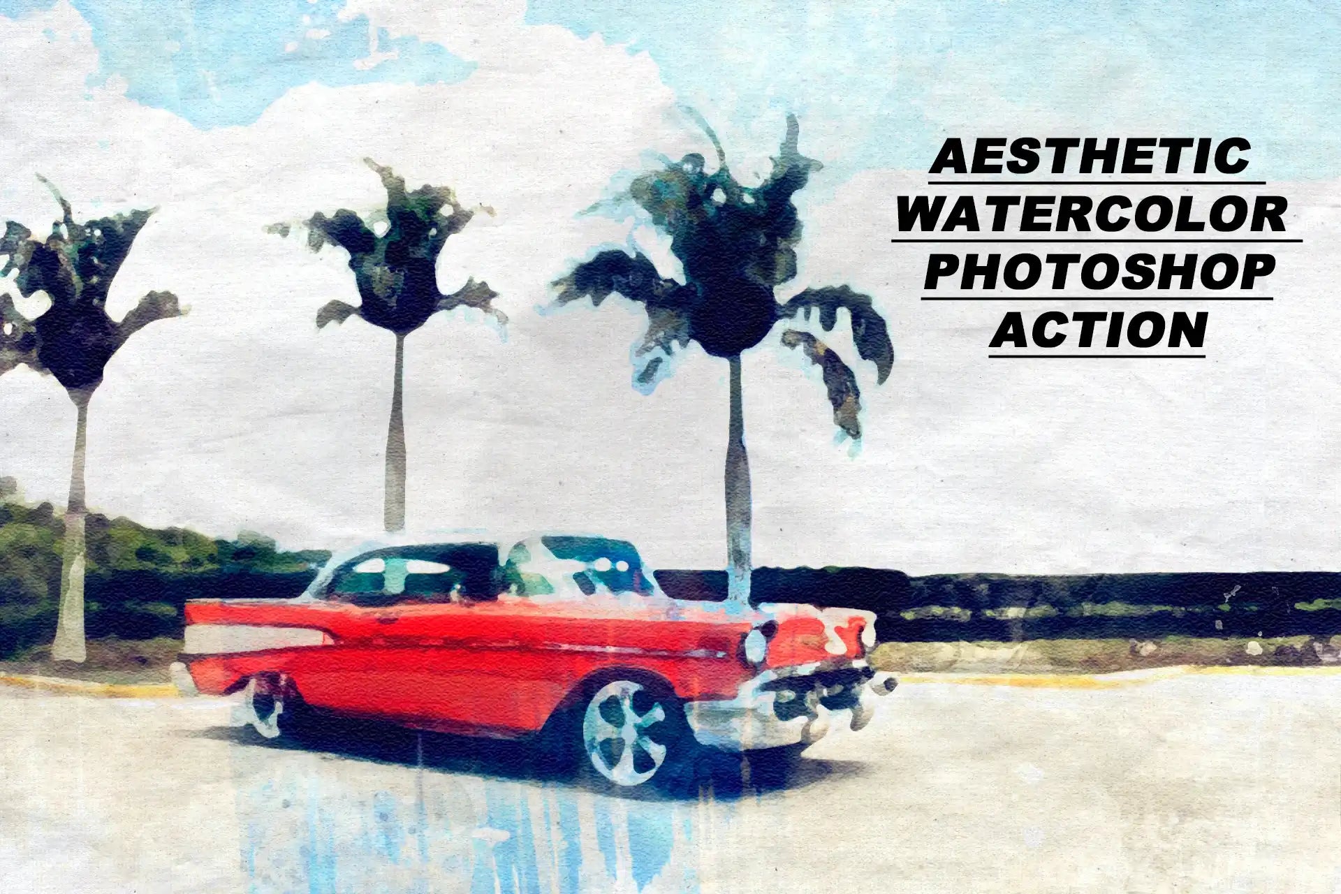 20 Realistic Watercolor Photoshop Actions Bundle - Photoboto