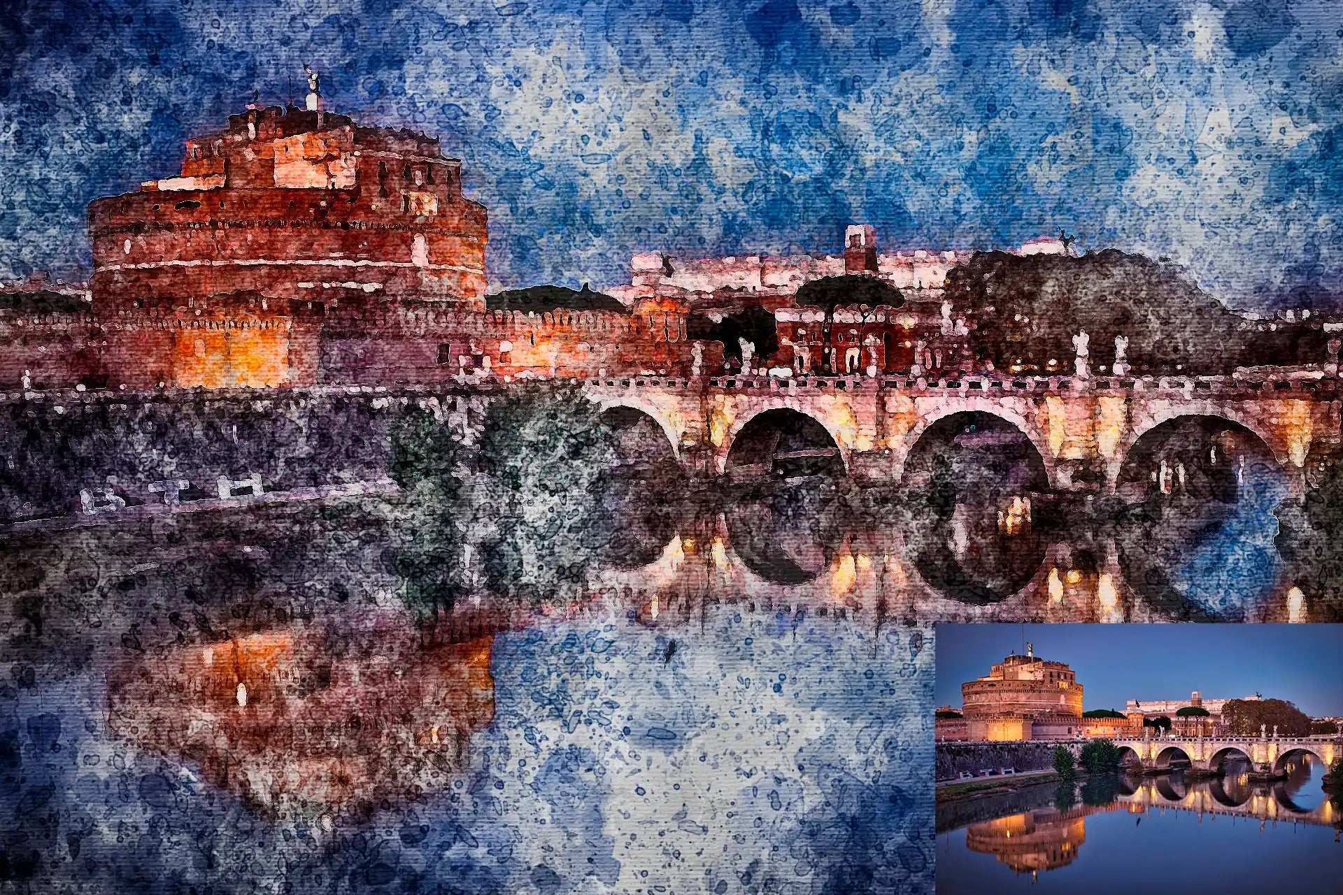 22 Phenomenal Watercolor Photoshop Actions Bundle - Photoboto