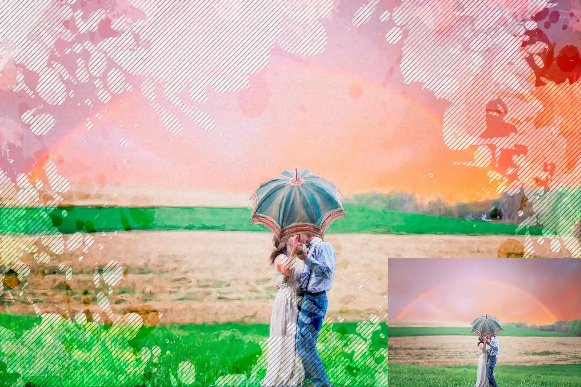 22 Phenomenal Watercolor Photoshop Actions Bundle - Photoboto